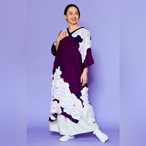 Kimono Style Dress (Purple Botan)